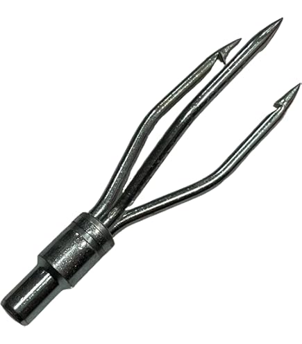 ①骨角製銛 Amazon | SPEARSHARK 魚突き ネジ式三又銛先ーフラットタイプ